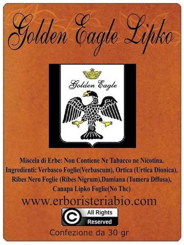 Golden Eagle Lipko Hemp Tabacco alle Erbe - Clicca l'immagine per chiudere